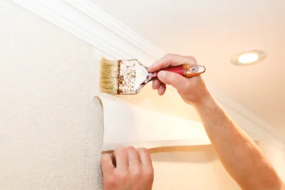 Pose de papier peint à Ambialet — revêtements muraux et toiles de verre
